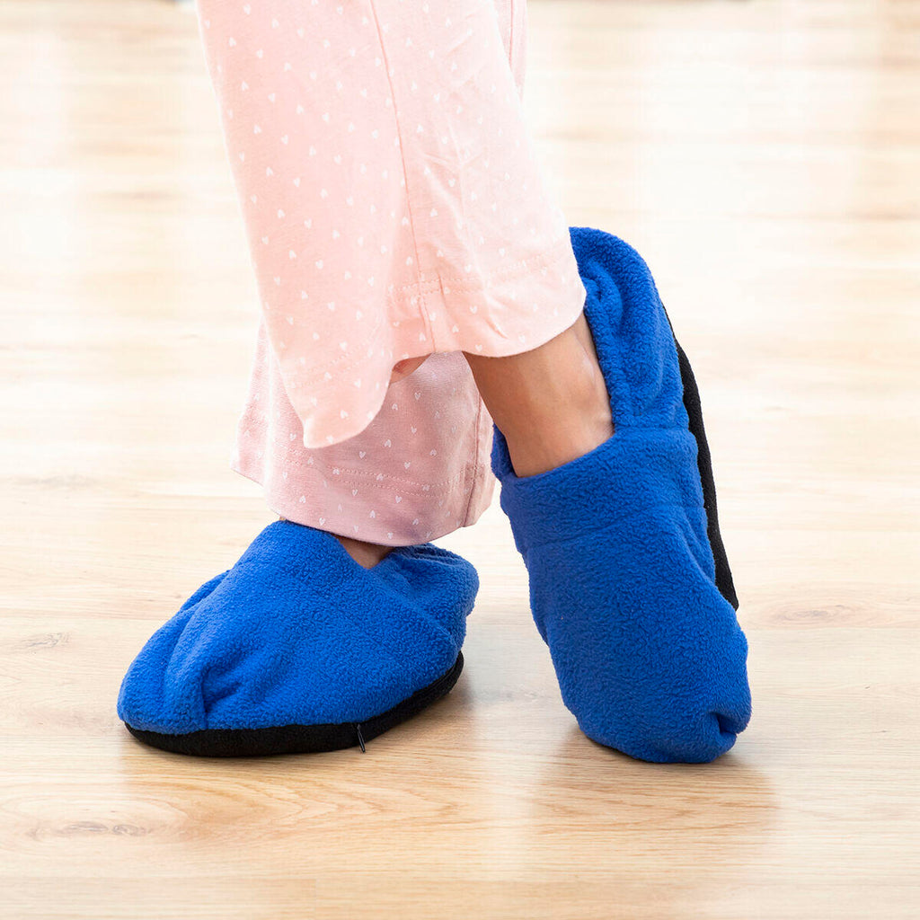 Zapatillas de Casa Calentables en Microondas Azul - InnovaGoods