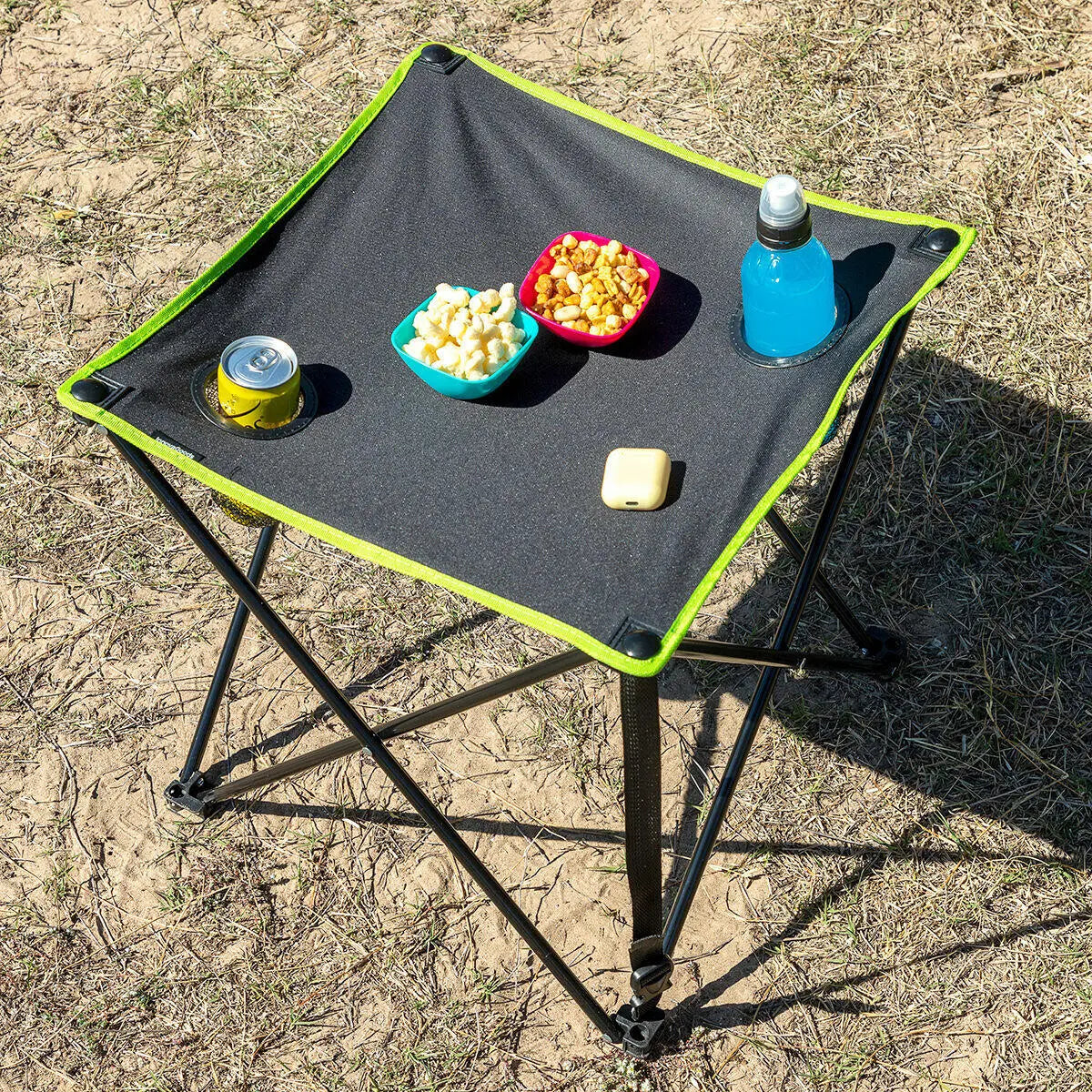 Mesa de Camping Textil Plegable con Funda Cafolby - InnovaGoods Dropea