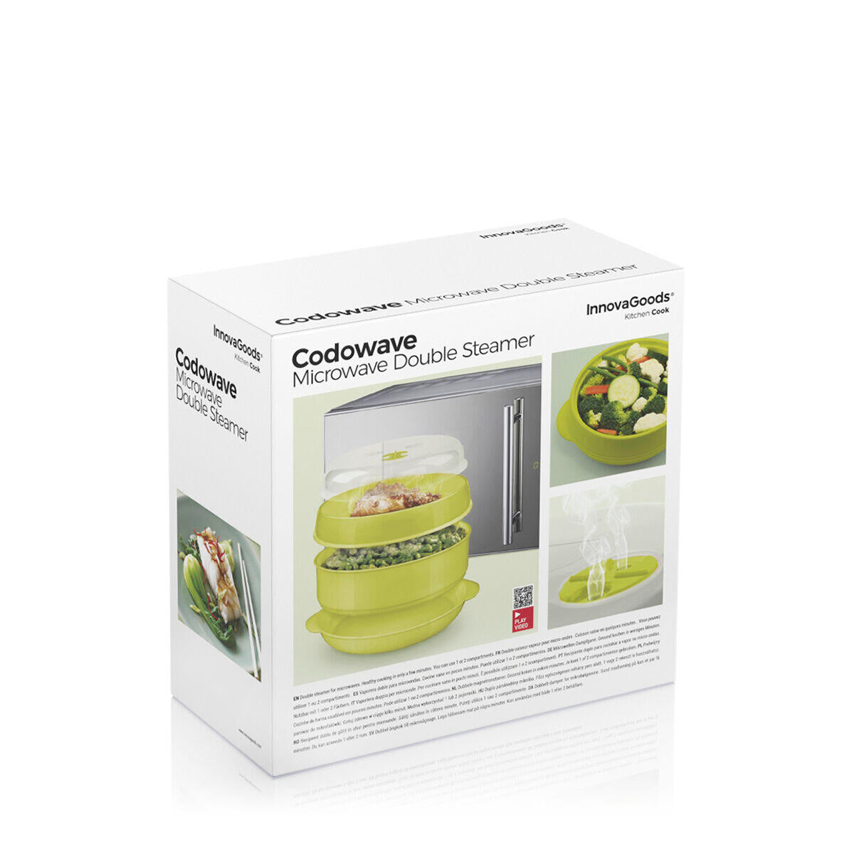 Vaporera Doble para Microondas Codowave - InnovaGoods