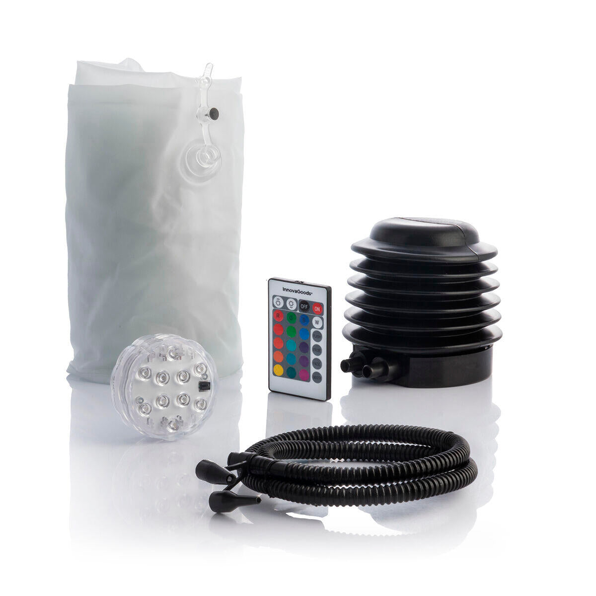 Asiento Hinchable con LED Multicolor y Mando a Distancia Pulight - InnovaGoods