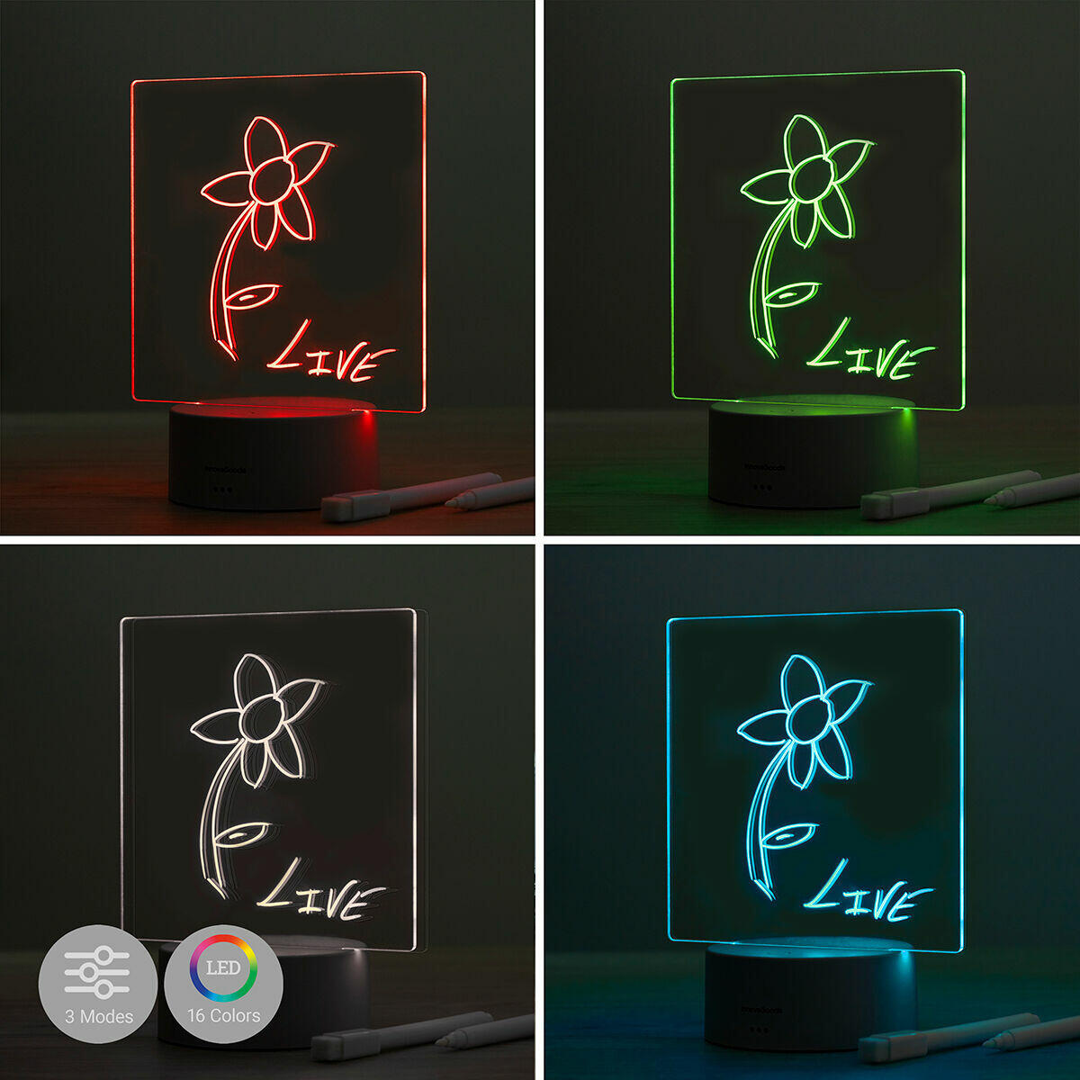 Tablero de Notas y Mensajes LED Lemo - InnovaGoods