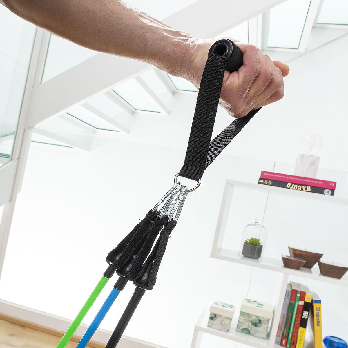 Set de Bandas de Resistencia con Accesorios y Guía de Ejercicios Tribainer 3 Unidades - InnovaGoods