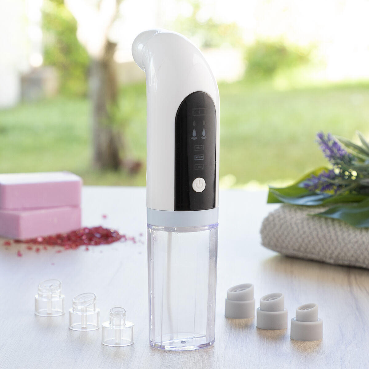 Hidrolimpiador Facial de Impurezas Recargable Hyser con sus 3 cabezales 
