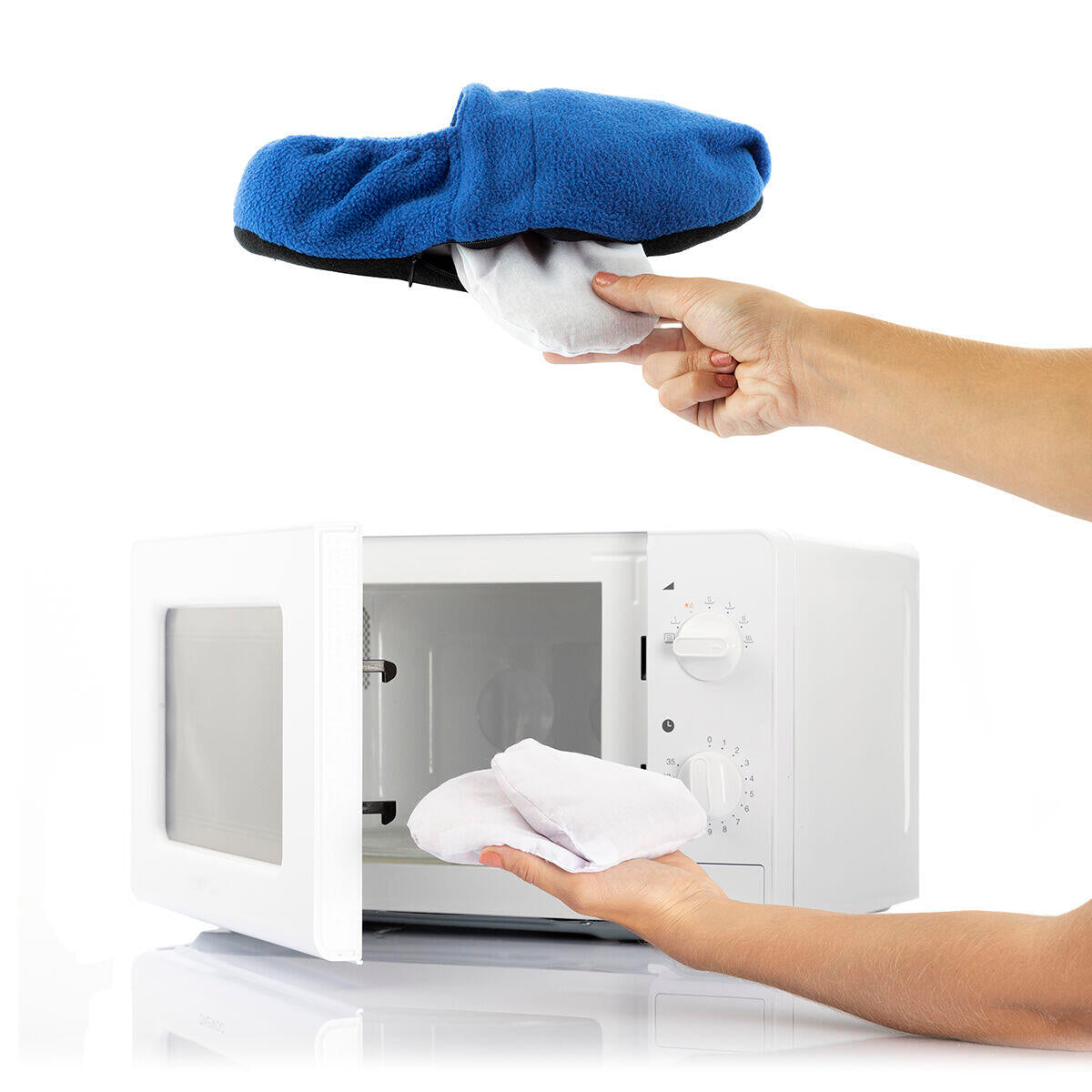 Zapatillas de Casa Calentables en Microondas Azul - InnovaGoods