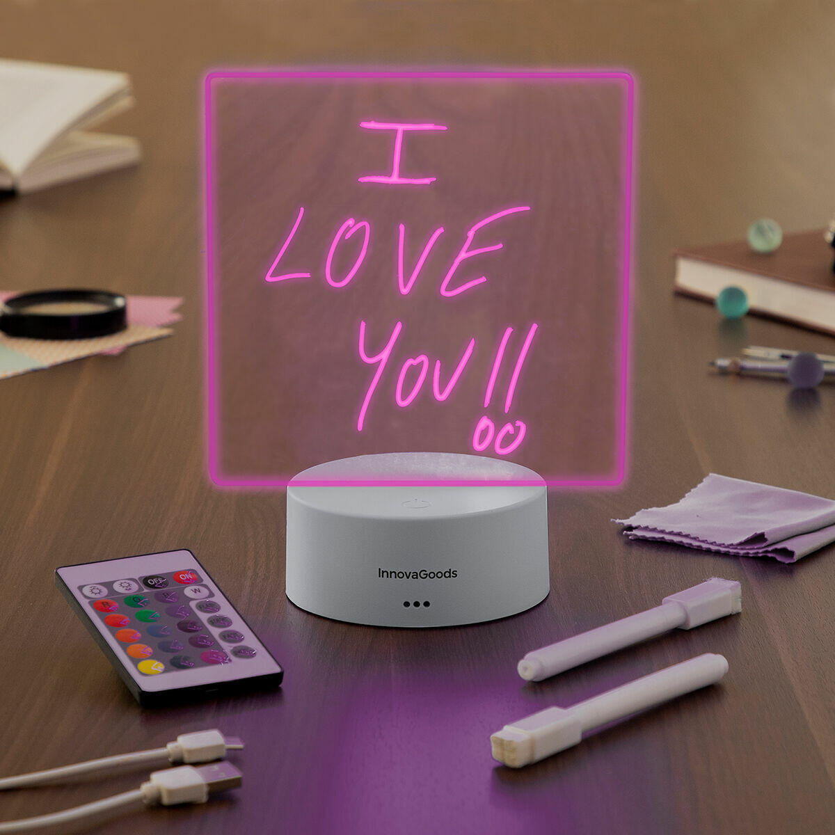 Tablero de Notas y Mensajes LED Lemo - InnovaGoods