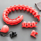 Aro de fitness inteligente ajustable con peso sobre el suelo