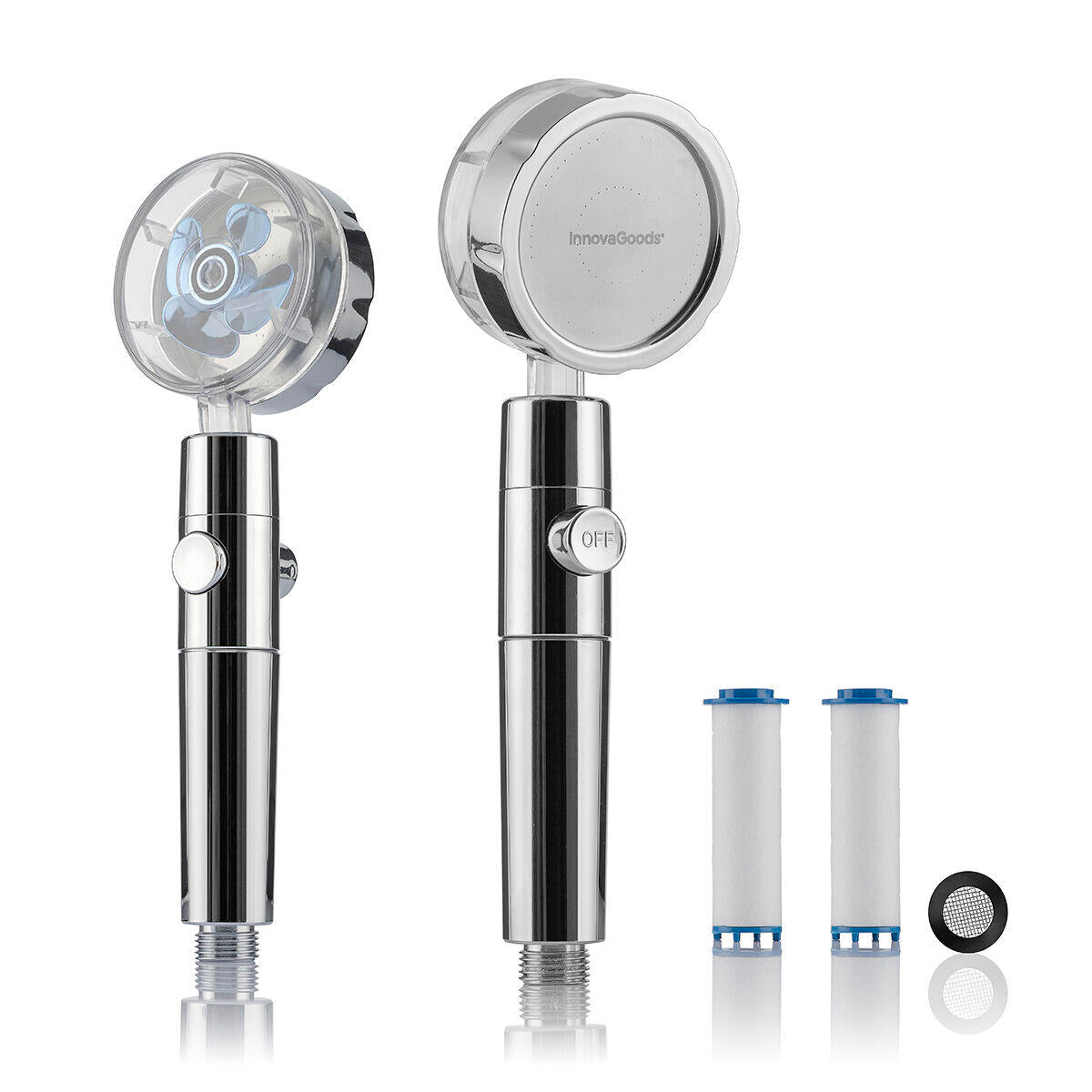 Ecoducha con Hélice de Presión y Filtro Purificador Heliwer - InnovaGoods