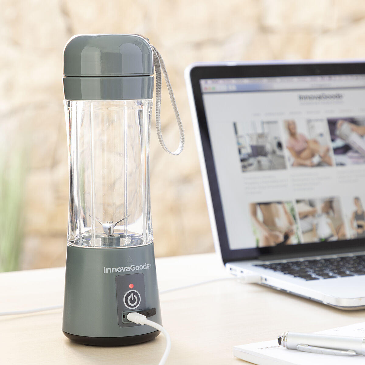 Batidora de Vaso Portátil Recargable Shakuit - InnovaGoods
