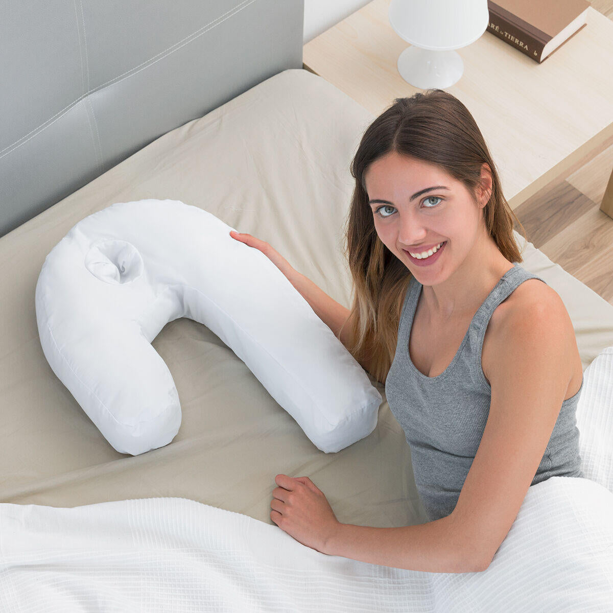 Almohada Ergonómica de Postura Lateral U Slupill - InnovaGoods