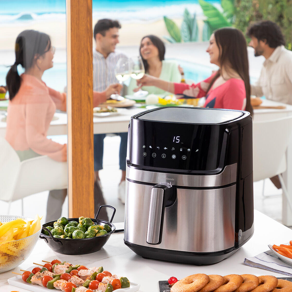 Freidora de Aire Fryinn Pro 5500 Negro 1700 W 5,5 L Acero Inoxidable - InnovaGoods