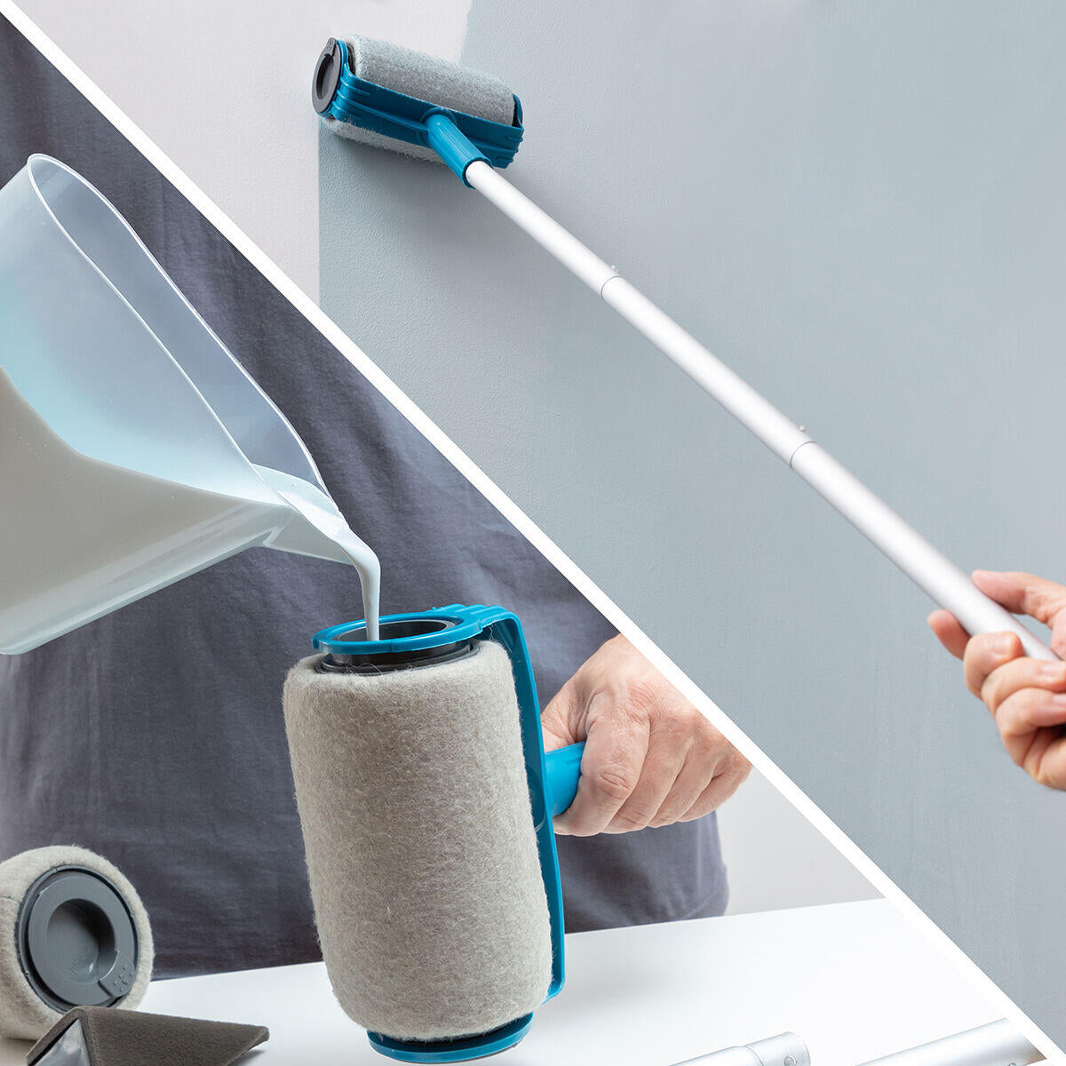 Set de Rodillos de Pintura Recargables Antigoteo Roll`n`Paint 5 Piezas - InnovaGoods