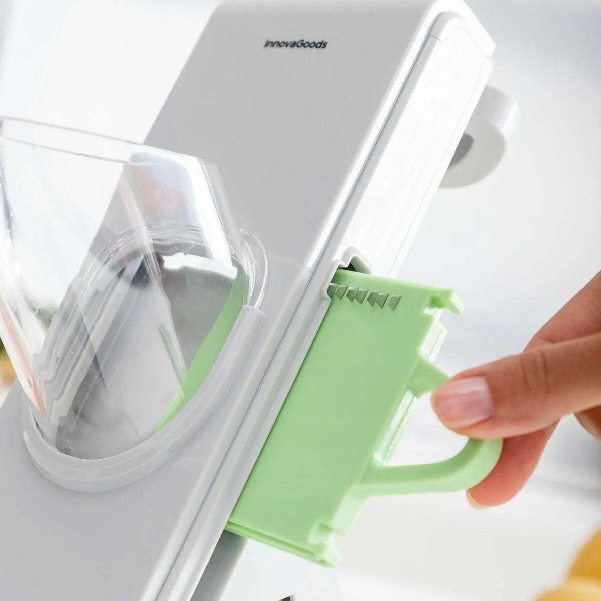 Mandolina Cortadora de Verduras 5 en 1 Plegable con Base Antideslizante y Recipiente Slichen- InnovaGoods Dropea