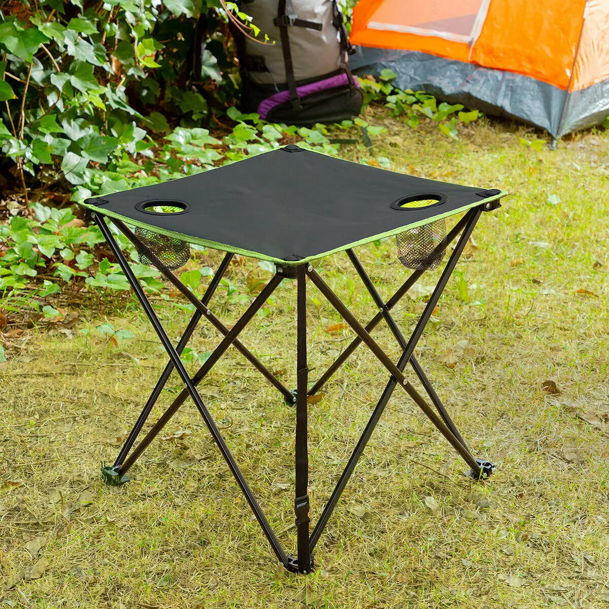 Mesa de Camping Textil Plegable con Funda Cafolby - InnovaGoods Dropea