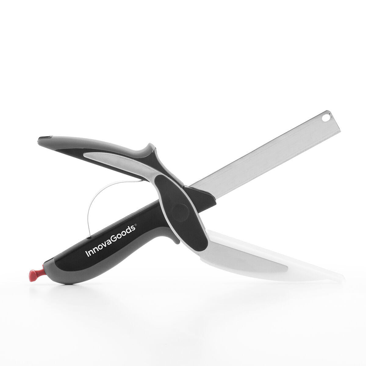Cuchillo-Tijera con Mini Tabla de Cortar Integrada Scible - InnovaGoods