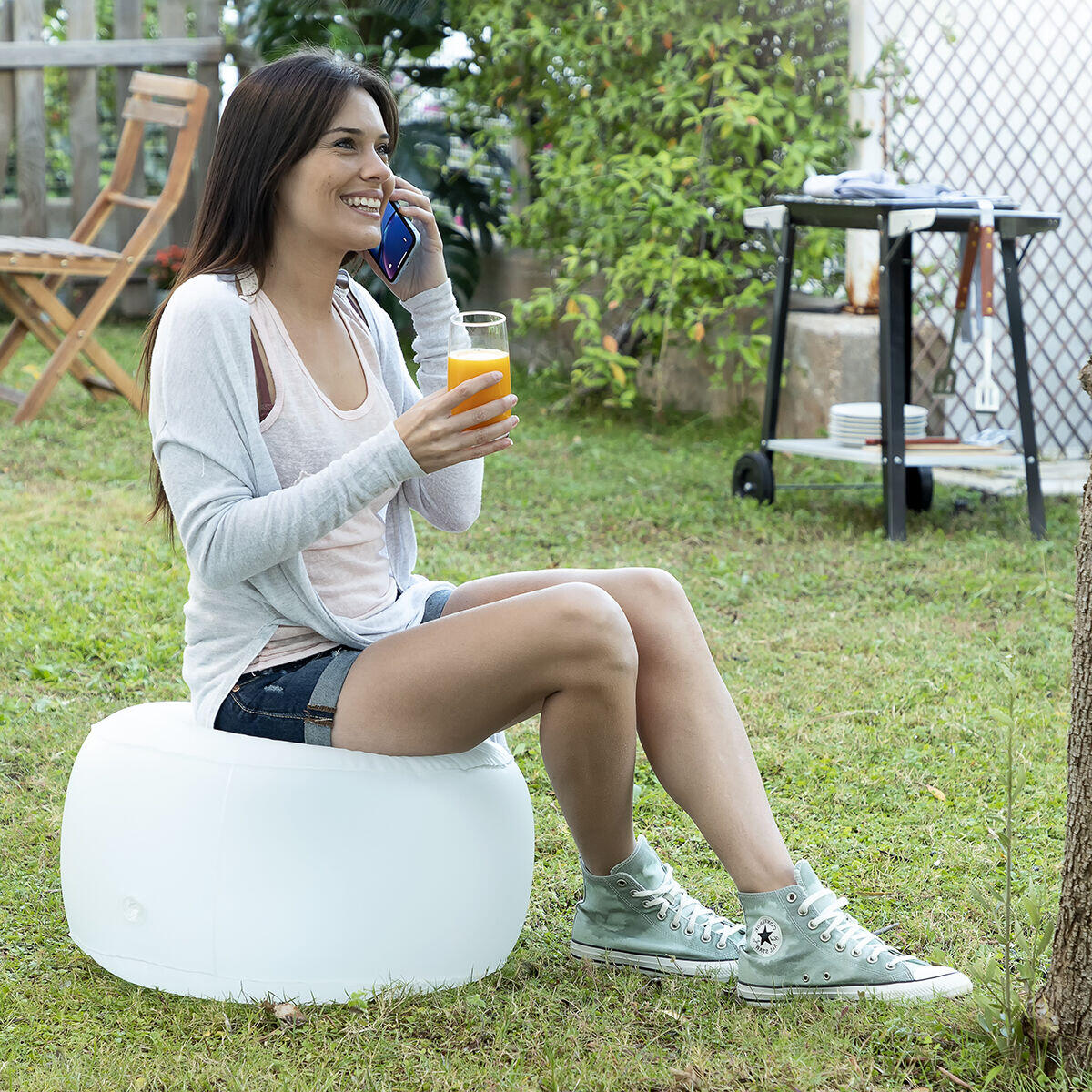 Asiento Hinchable con LED Multicolor y Mando a Distancia Pulight - InnovaGoods