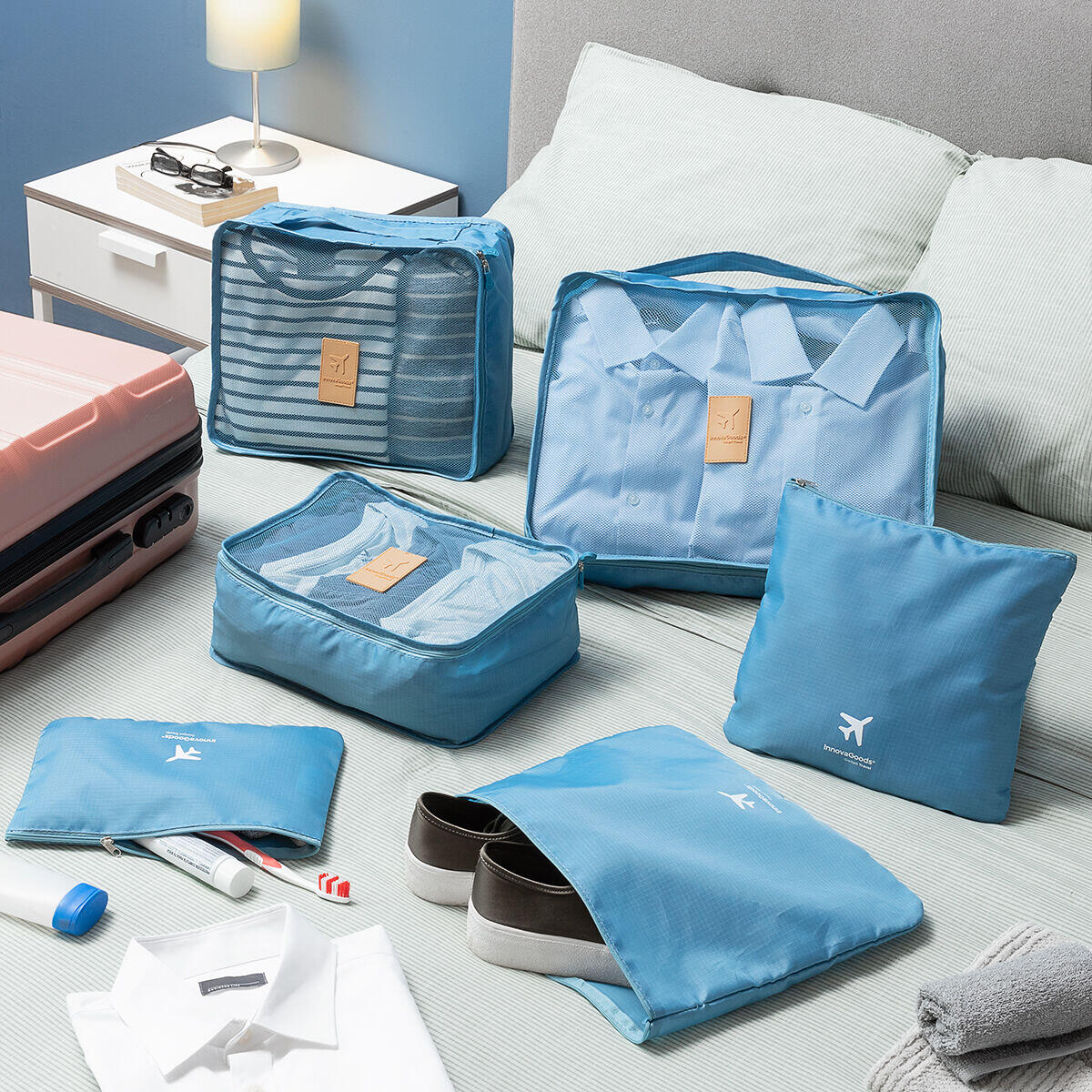 Set de 6 Bolsas Organizadoras para Maletas Luggan - InnovaGoods
