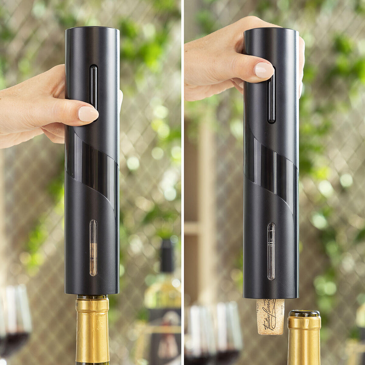 Detalle de botón del Sacacorchos Eléctrico para Botellas de Vino Corkbot InnovaGoods
