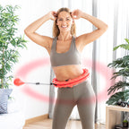 mujer entrenando con Aro de fitness inteligente ajustable con peso