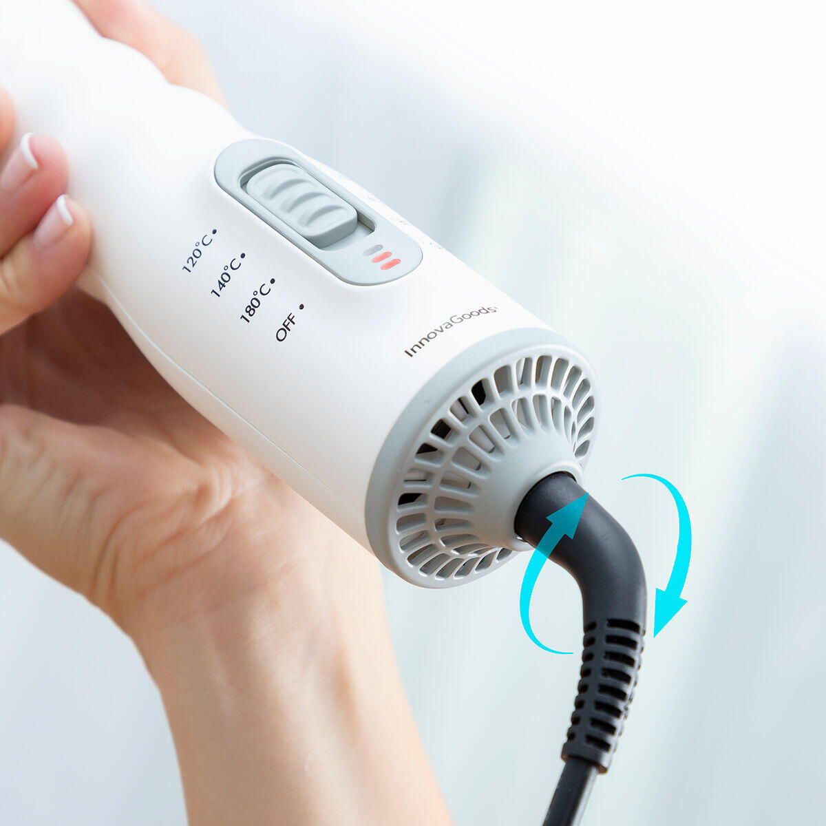 vista del cable Cepillo secador y rizador Dryple 3 en 1