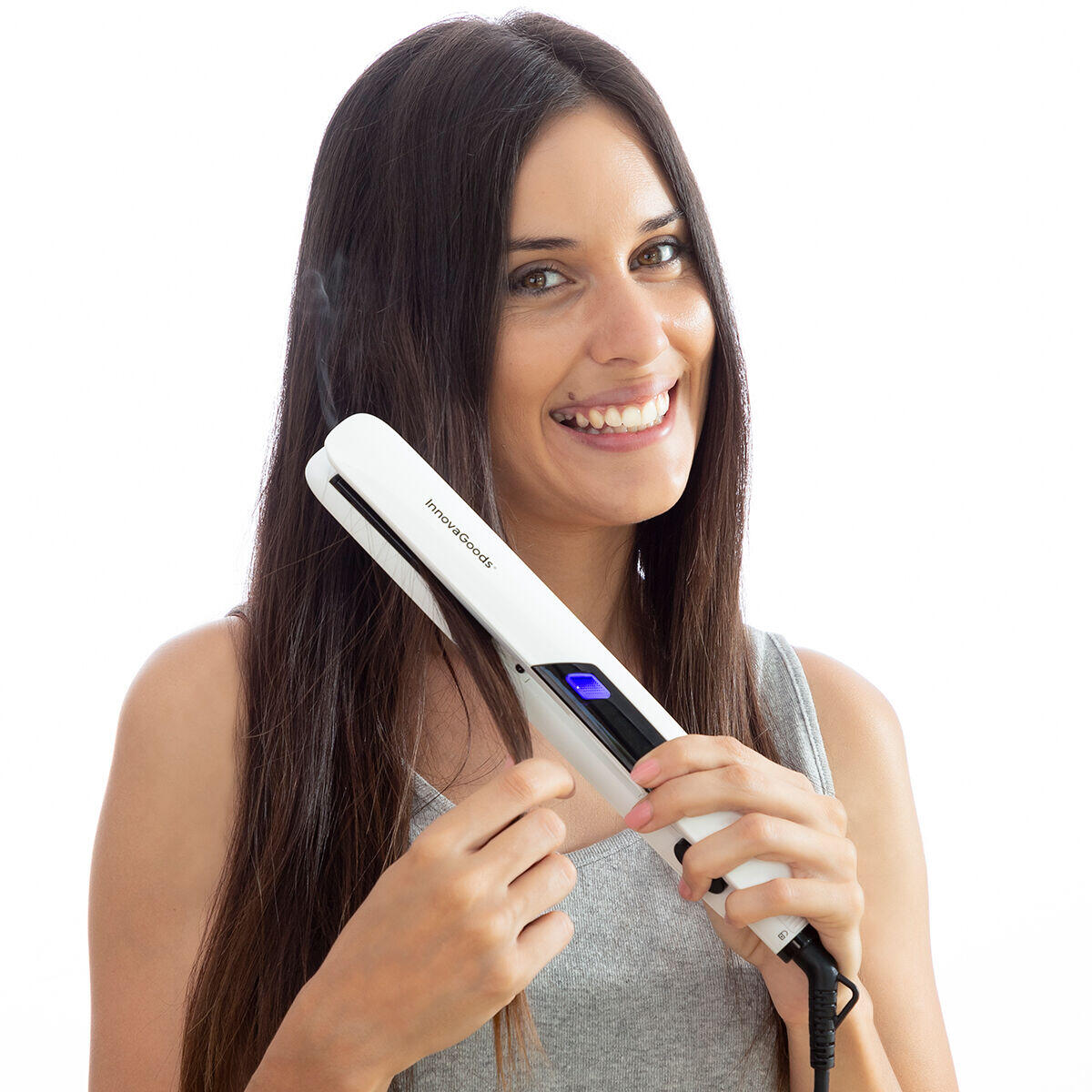 Plancha de Pelo Cerámica con Vapor Stemio 36 W - InnovaGoods