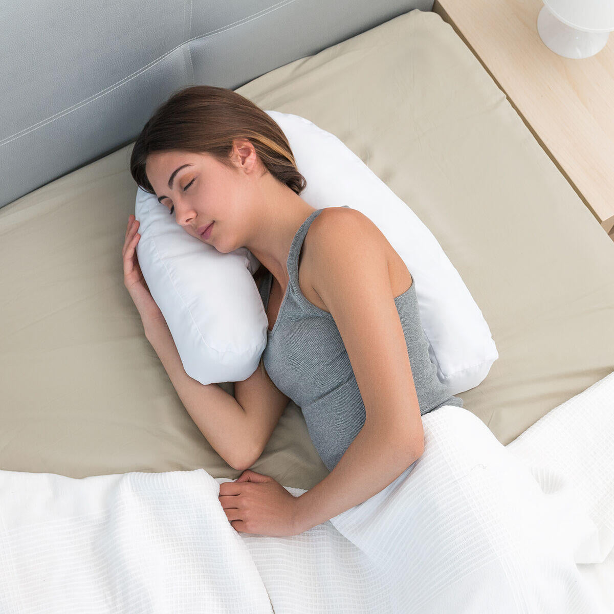 Almohada Ergonómica de Postura Lateral U Slupill - InnovaGoods