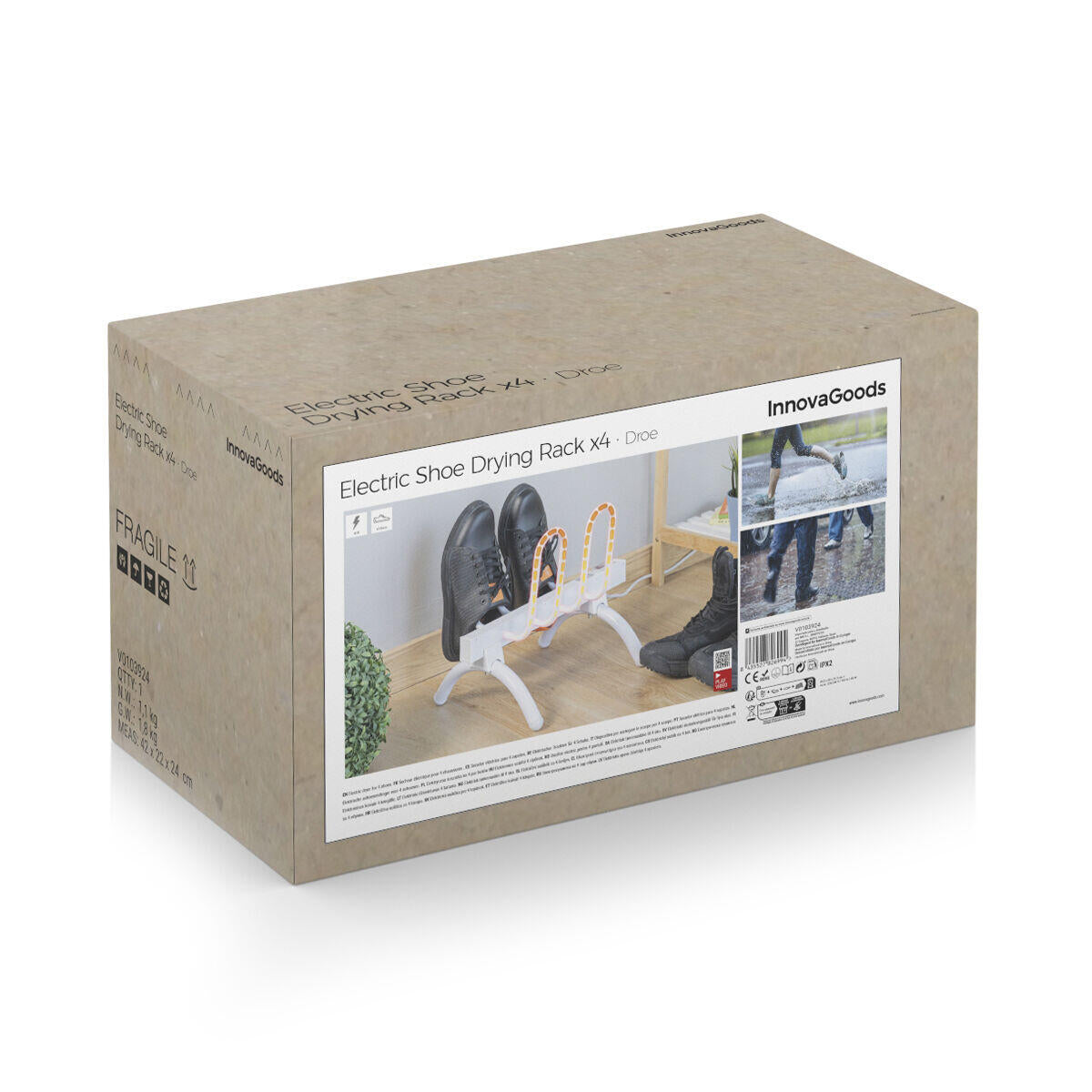 Tendedero Secador de Calzado Eléctrico Droe 40 W 2 pares - InnovaGoods