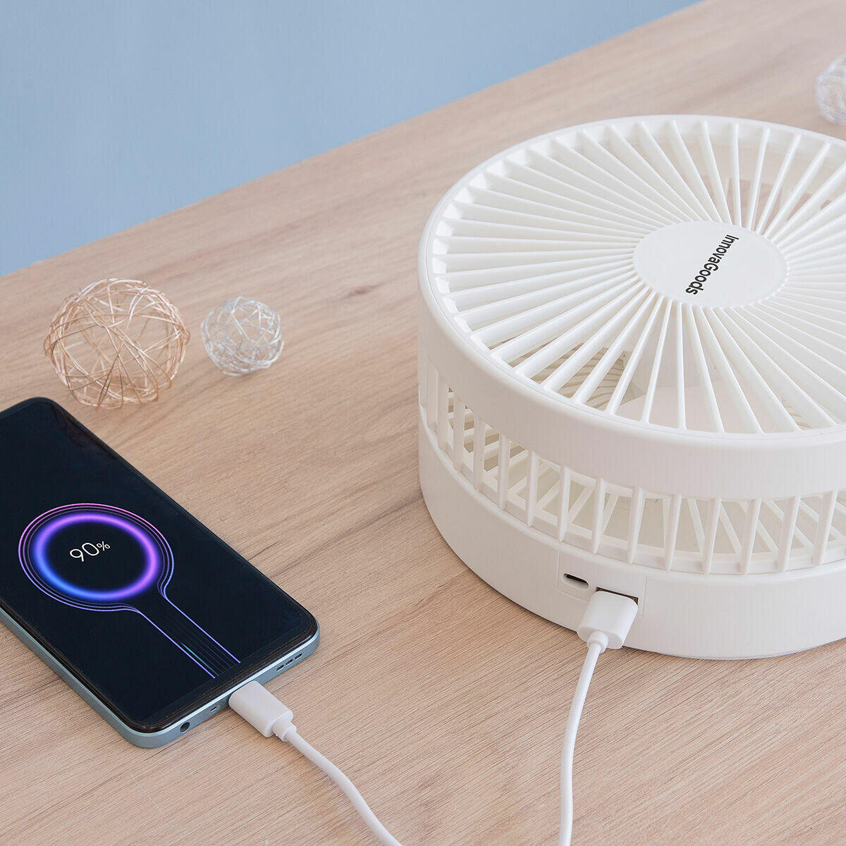 Ventilador Recargable Plegable 3 en 1 Fandle Ø7,7'' 7200 mAh - InnovaGoods