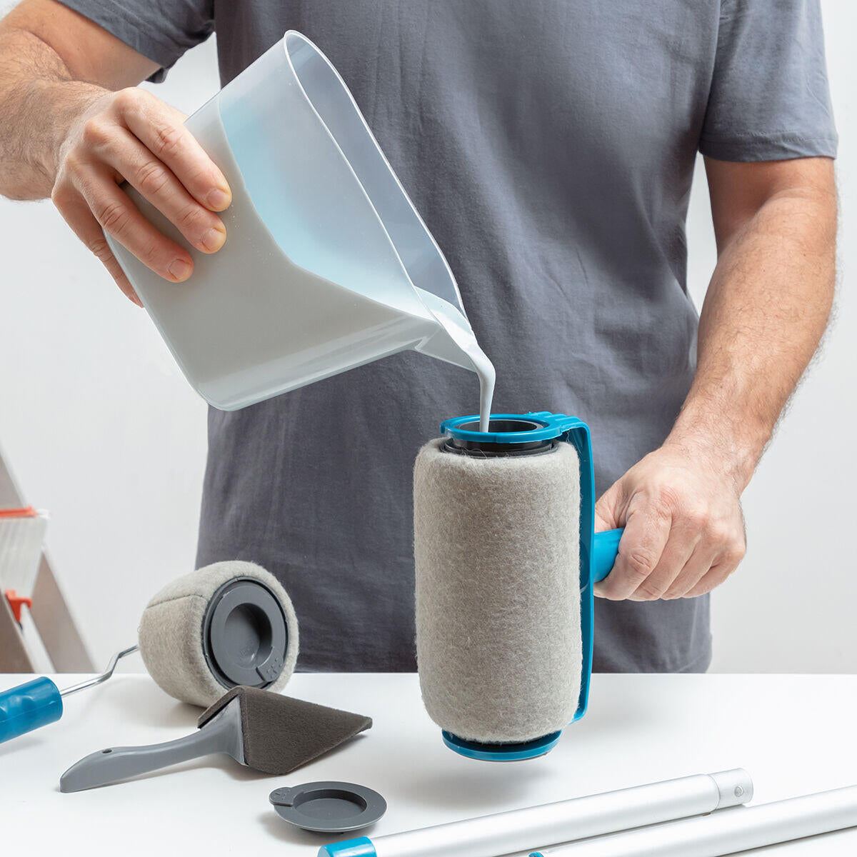 Set de Rodillos de Pintura Recargables Antigoteo Roll`n`Paint 5 Piezas - InnovaGoods