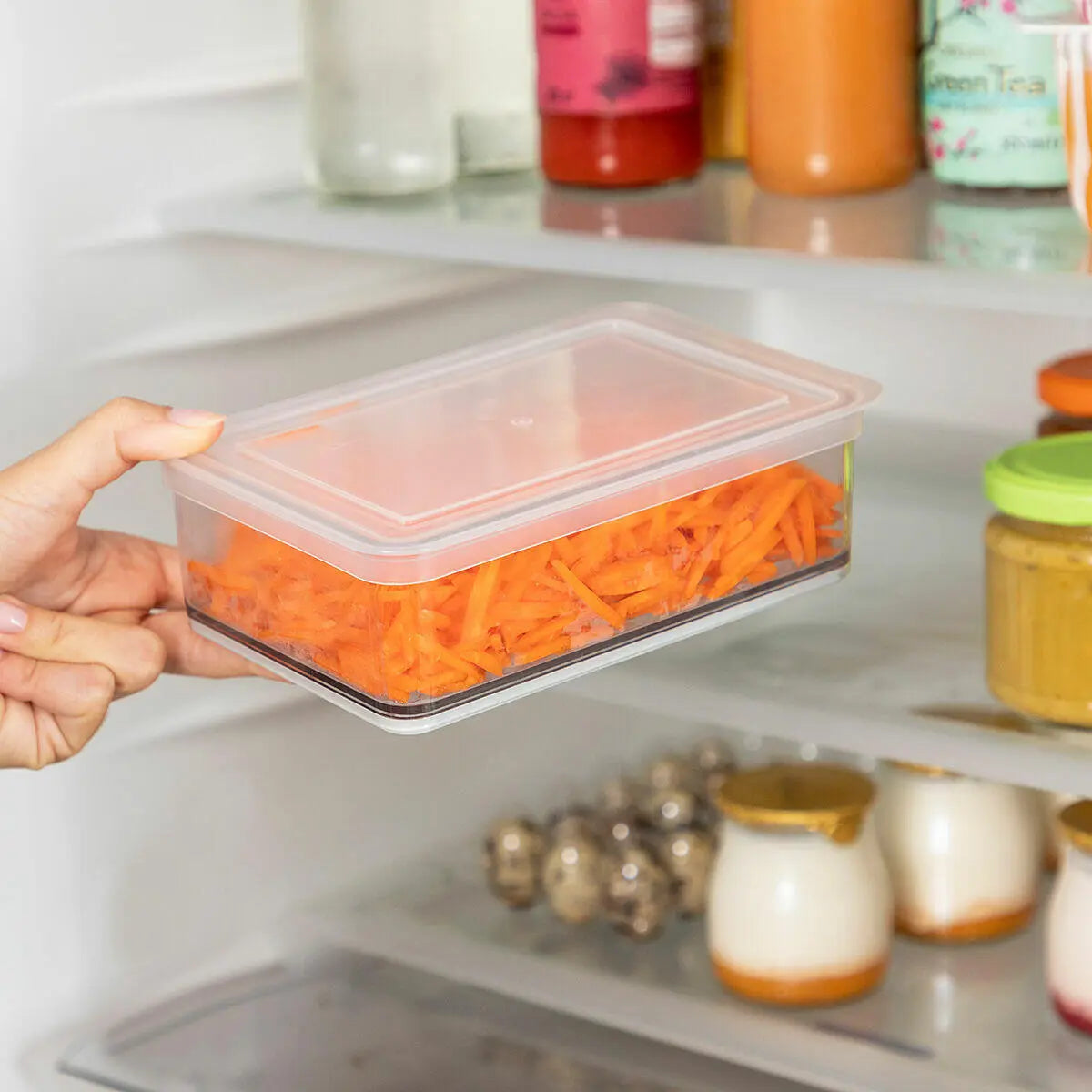 Mandolina Cortadora de Verduras 5 en 1 Plegable con Base Antideslizante y Recipiente Slichen- InnovaGoods Dropea