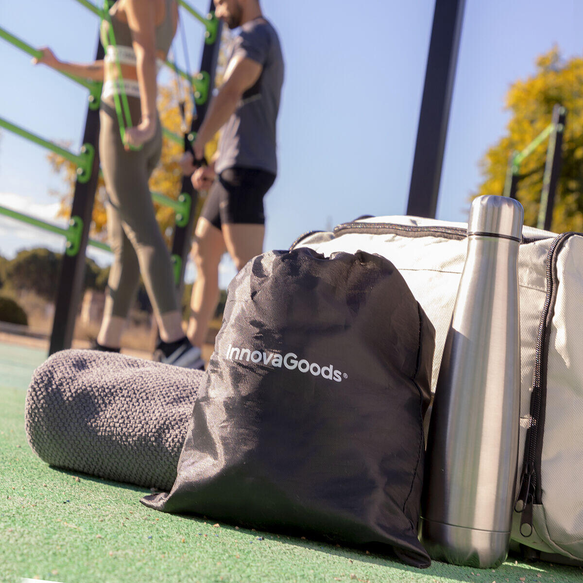 Set de Bandas de Resistencia con Accesorios y Guía de Ejercicios Tribainer 3 Unidades - InnovaGoods