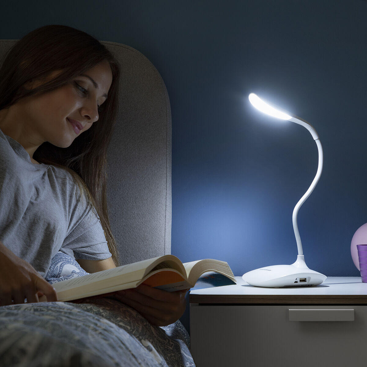 Lámpara LED de Mesa Recargable Táctil Lum2Go - InnovaGoods