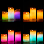 Velas LED Multicolor Efecto Llama con Mando Lendles 3 Unidades - InnovaGoods