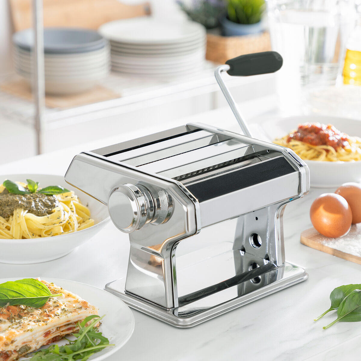 Máquina para Hacer Pasta Fresca con Recetas Frashta vista trasera