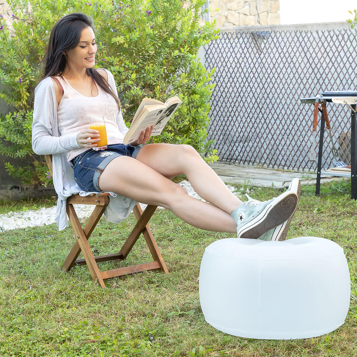 Asiento Hinchable con LED Multicolor y Mando a Distancia Pulight - InnovaGoods