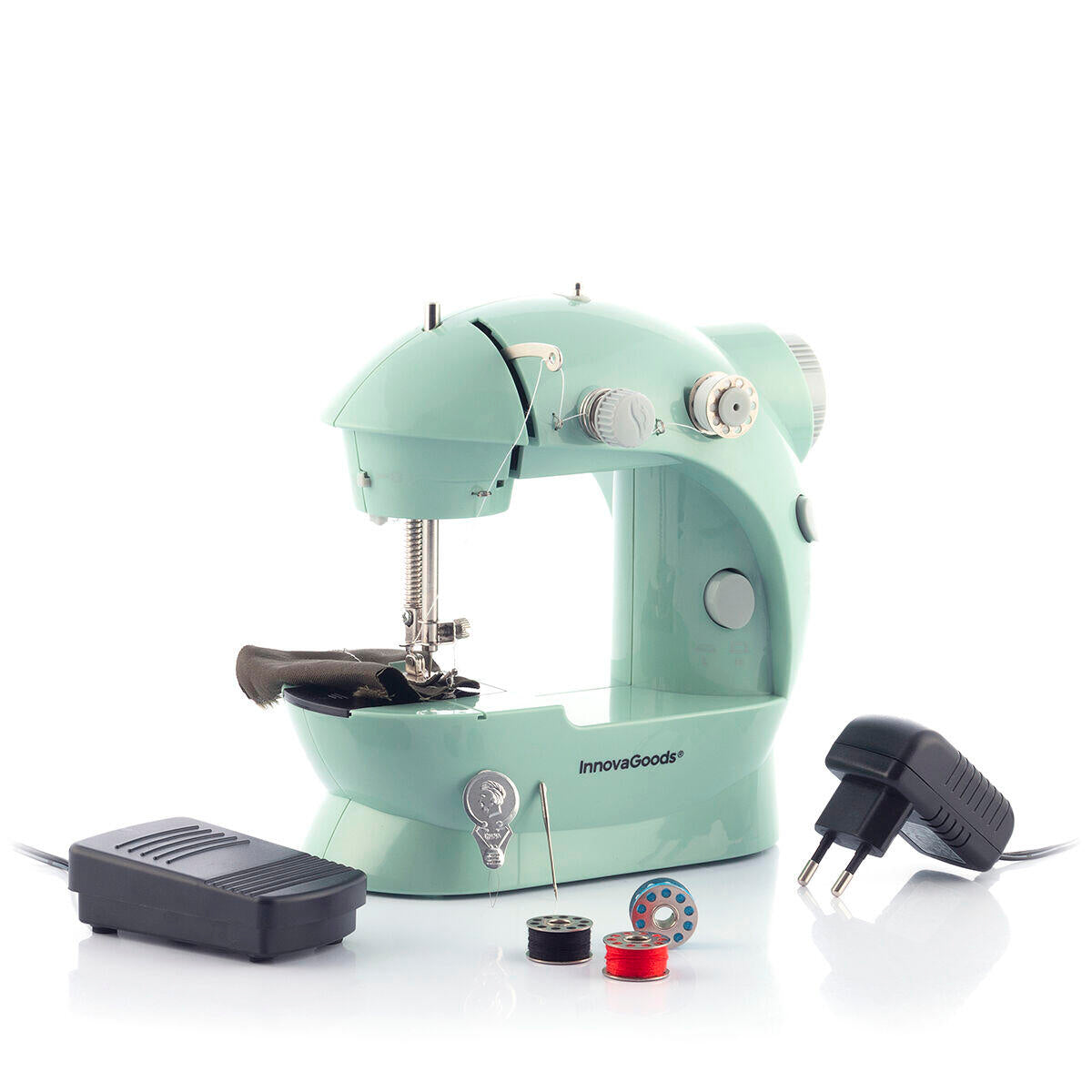 Mini Máquina de Coser Portátil con LED, Cortahílos y Accesorios Sewny