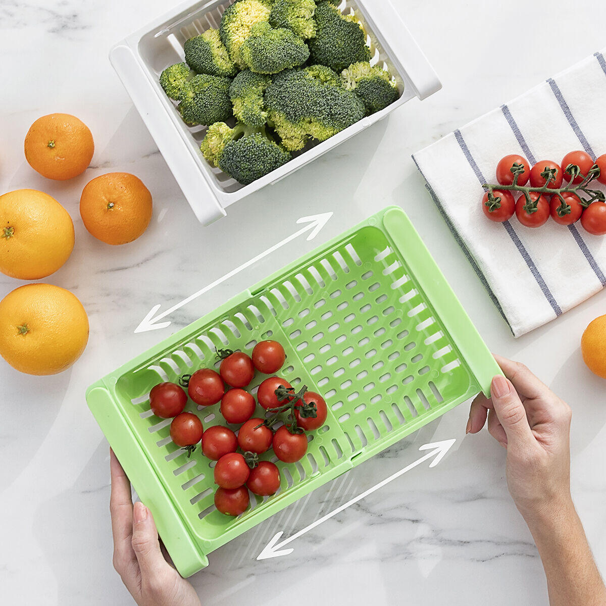 Organizador Ajustable para Nevera Friwer 2 Unidades - InnovaGoods