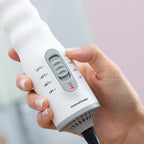 vista de control de temperatura y encendido del secador y rizador Dryple 3 en 1