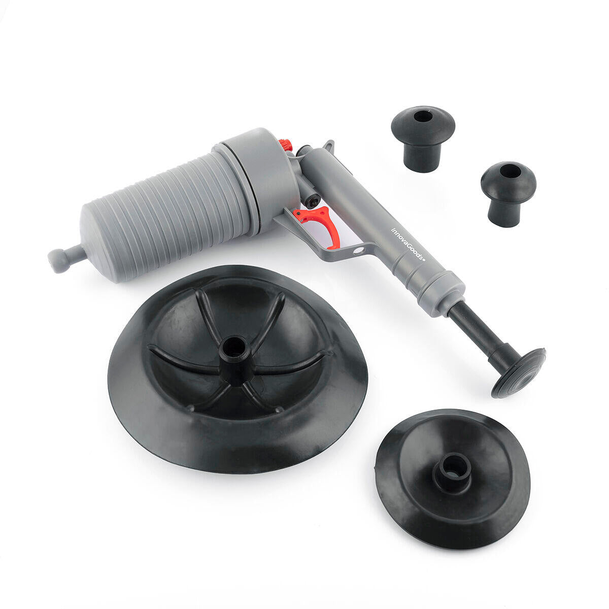 Pistola Desatascadora de Aire Comprimido Universal con Adaptadores KlinGun - InnovaGoods