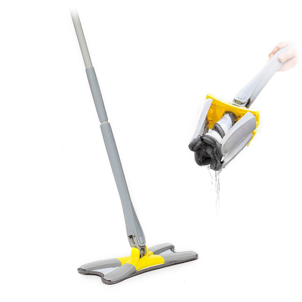 Mopa Fregona de Microfibra Autoescurrible Tipo X Twop - InnovaGoods